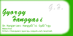 gyorgy hangyasi business card